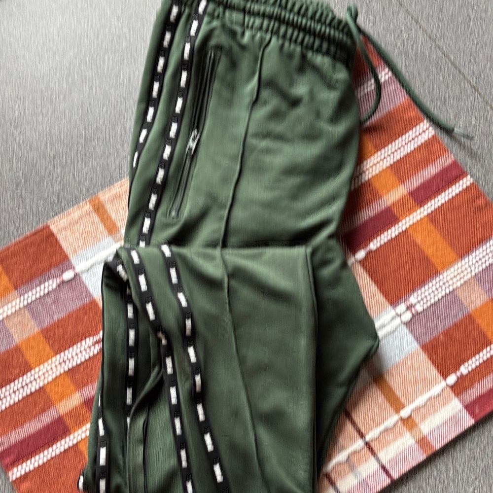 PINK Victoria's Secret Olive Joggers with Stripes